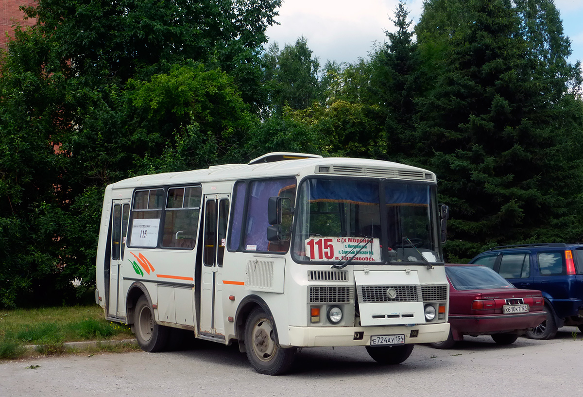 Новосибирская область, ПАЗ-32054 № Е 724 АУ 154