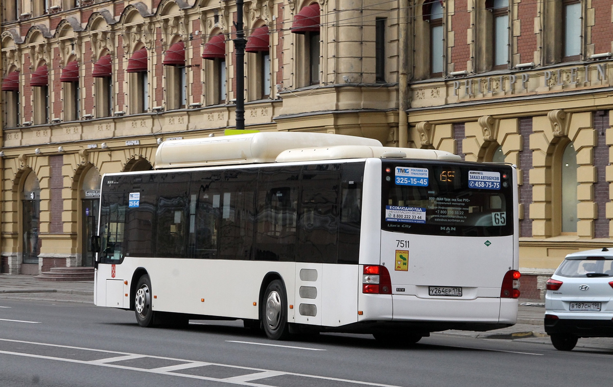 Санкт-Петербург, MAN A21 Lion's City NL313 CNG № 7511