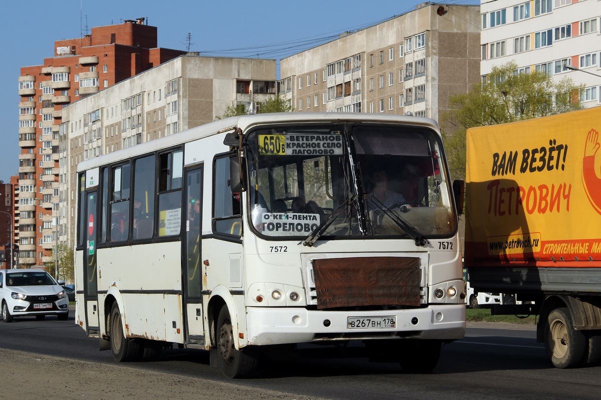 Санкт-Петербург, ПАЗ-320412-05 № 7572