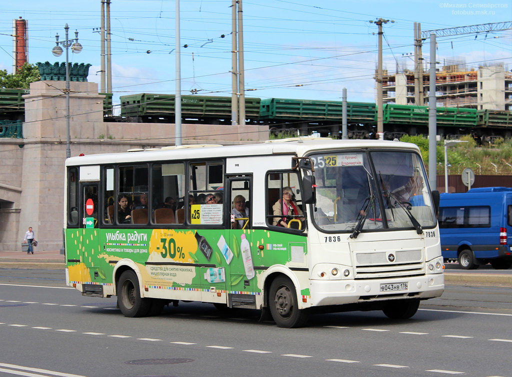 Санкт-Петербург, ПАЗ-320412-05 № 7836