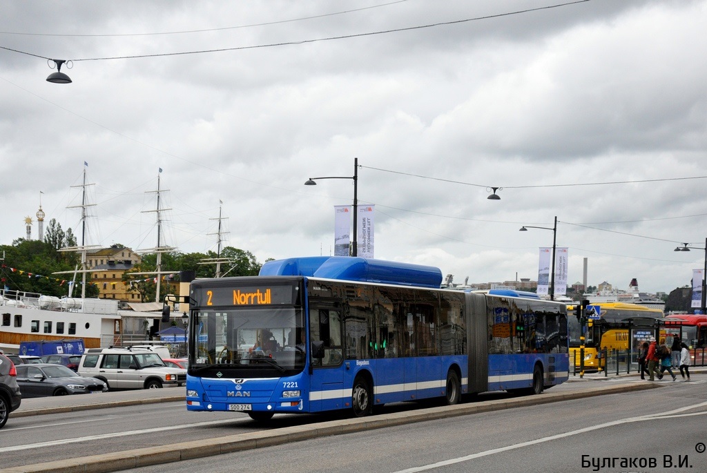 Швеция, MAN A23 Lion's City G NG313 CNG № 7221