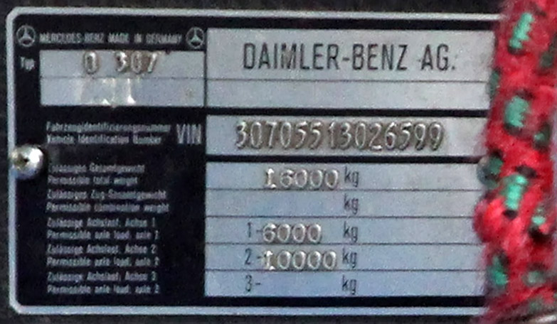 Чехия, Mercedes-Benz O307 № 2AR 7363