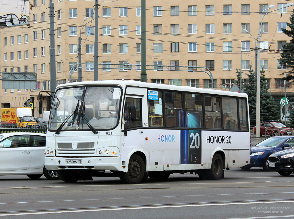 Санкт-Петербург, ПАЗ-320412-05 № 7642