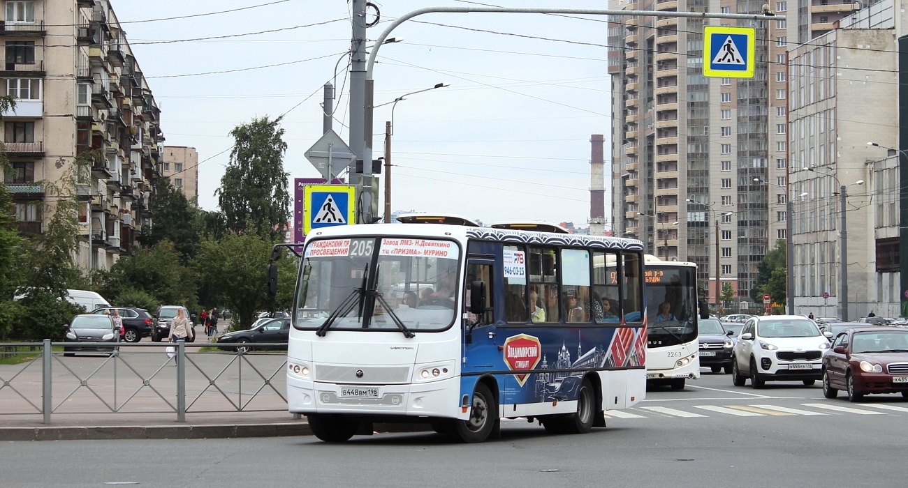 Санкт-Петербург, ПАЗ-320402-05 "Вектор" № В 448 ВМ 198