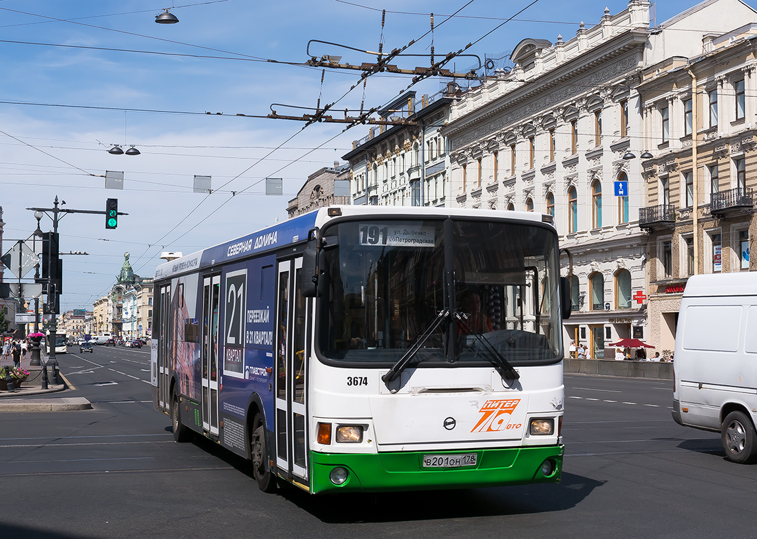 Санкт-Петербург, ЛиАЗ-5293.60 № 3674