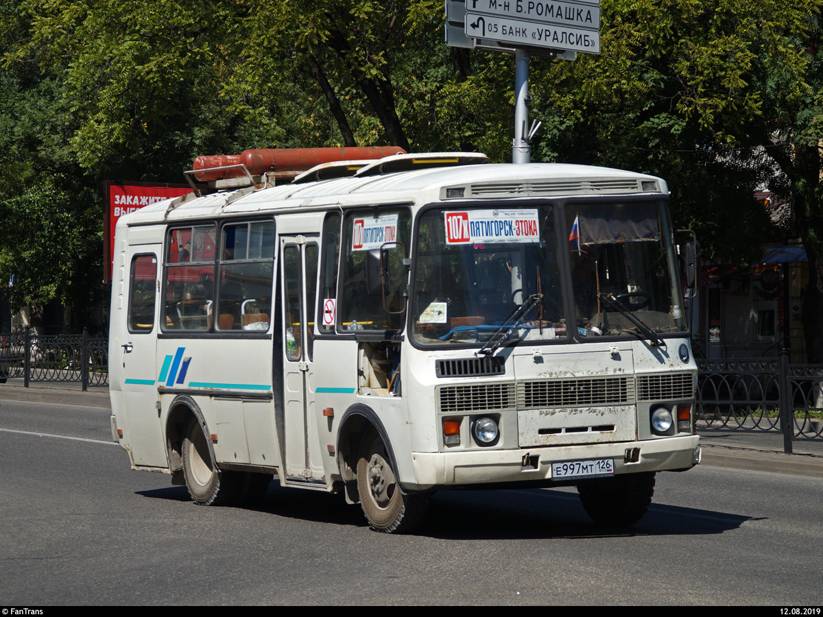 Ставропольский край, ПАЗ-32053 № Е 997 МТ 126