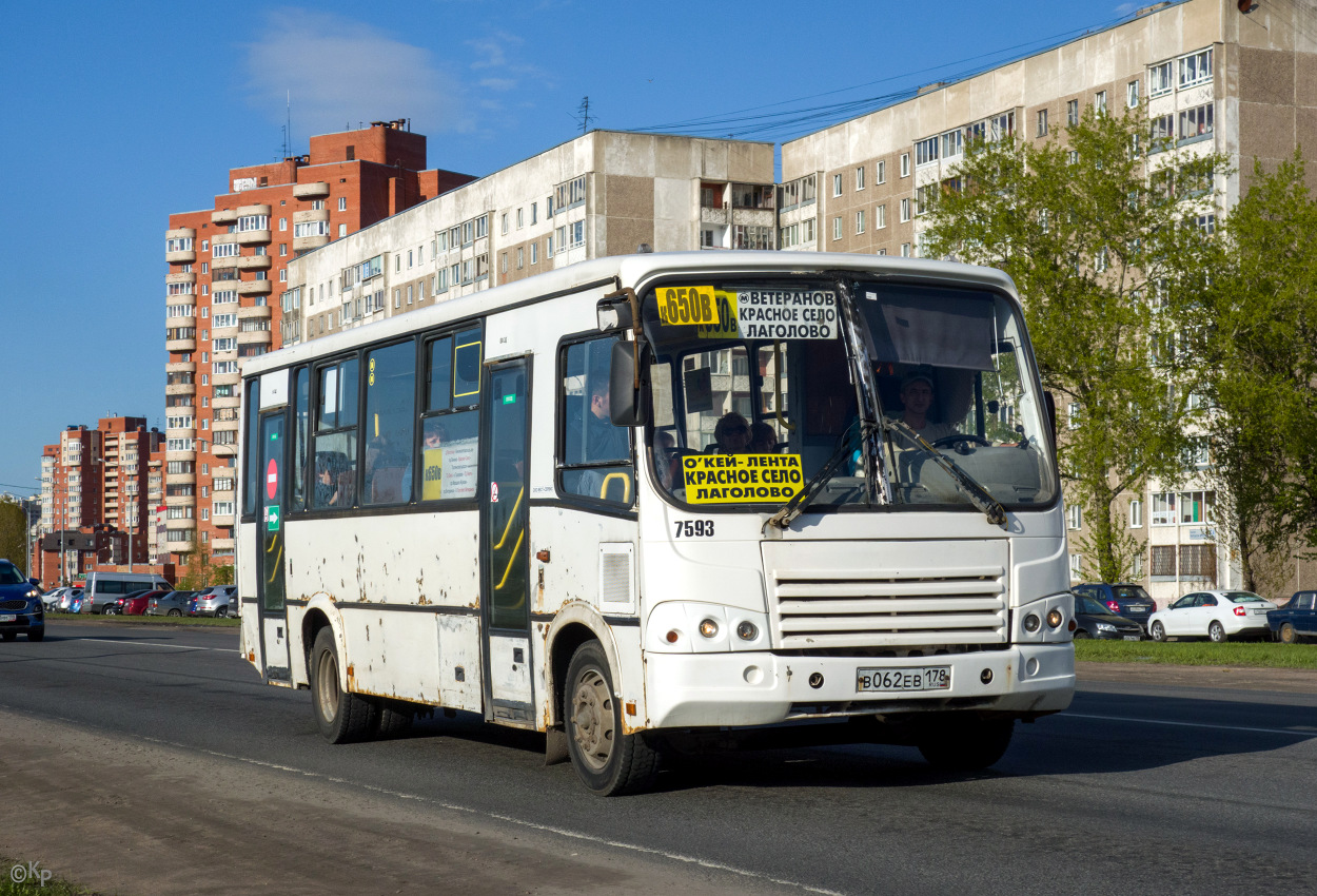 Санкт-Петербург, ПАЗ-320412-05 № 7593