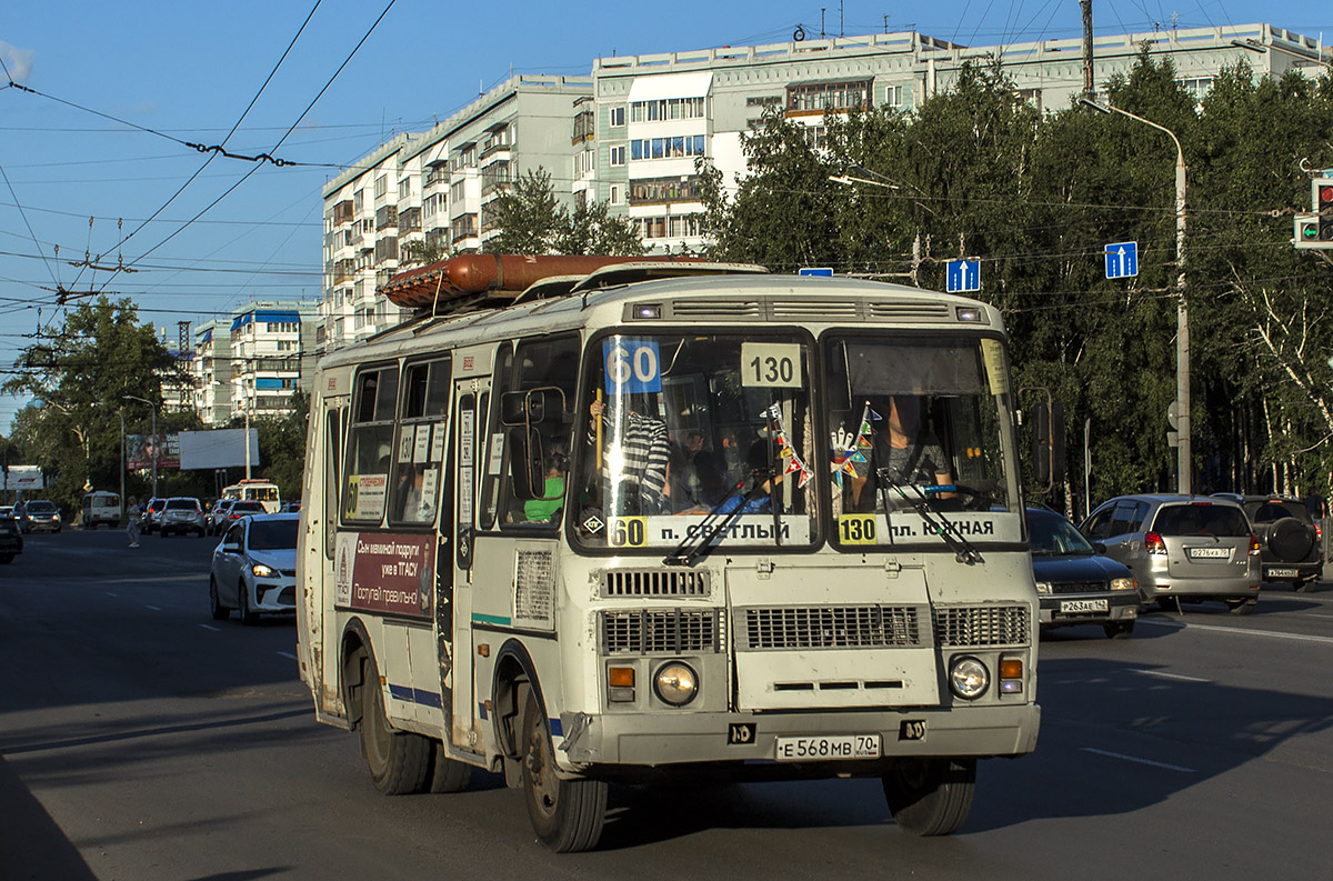 Томская область, ПАЗ-32053 № Е 568 МВ 70