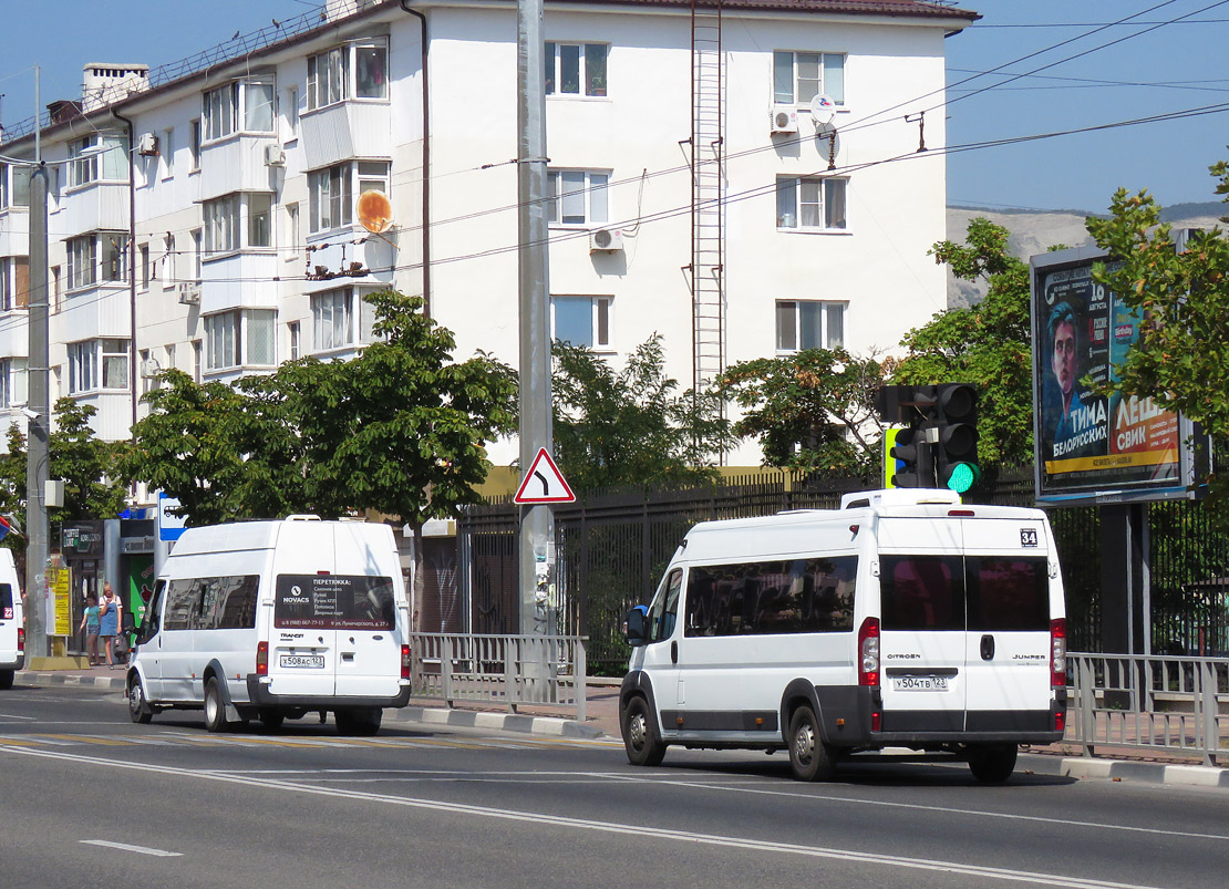 Краснодарский край, Промтех-224326 (Ford Transit) № Х 508 АС 123; Краснодарский край, Нижегородец-2227W (Citroёn Jumper) № У 504 ТВ 123