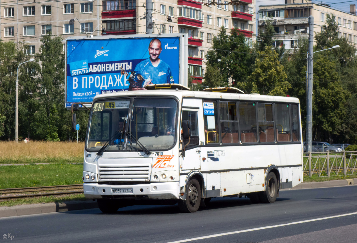 Санкт-Петербург, ПАЗ-320412-05 № 7610