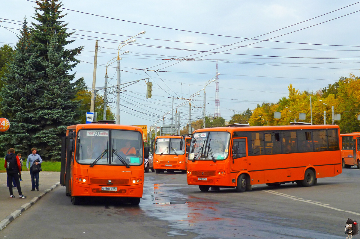 Нижегородская область, ПАЗ-320414-05 "Вектор" № О 130 ХХ 152; Нижегородская область, ПАЗ-320414-04 "Вектор" № О 590 ТЕ 152; Нижегородская область — Разные фотографии