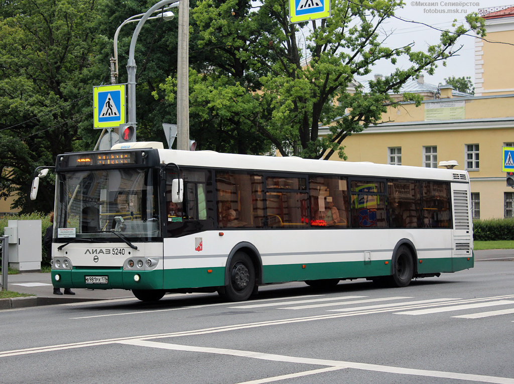 Санкт-Петербург, ЛиАЗ-5292.60 № 5240