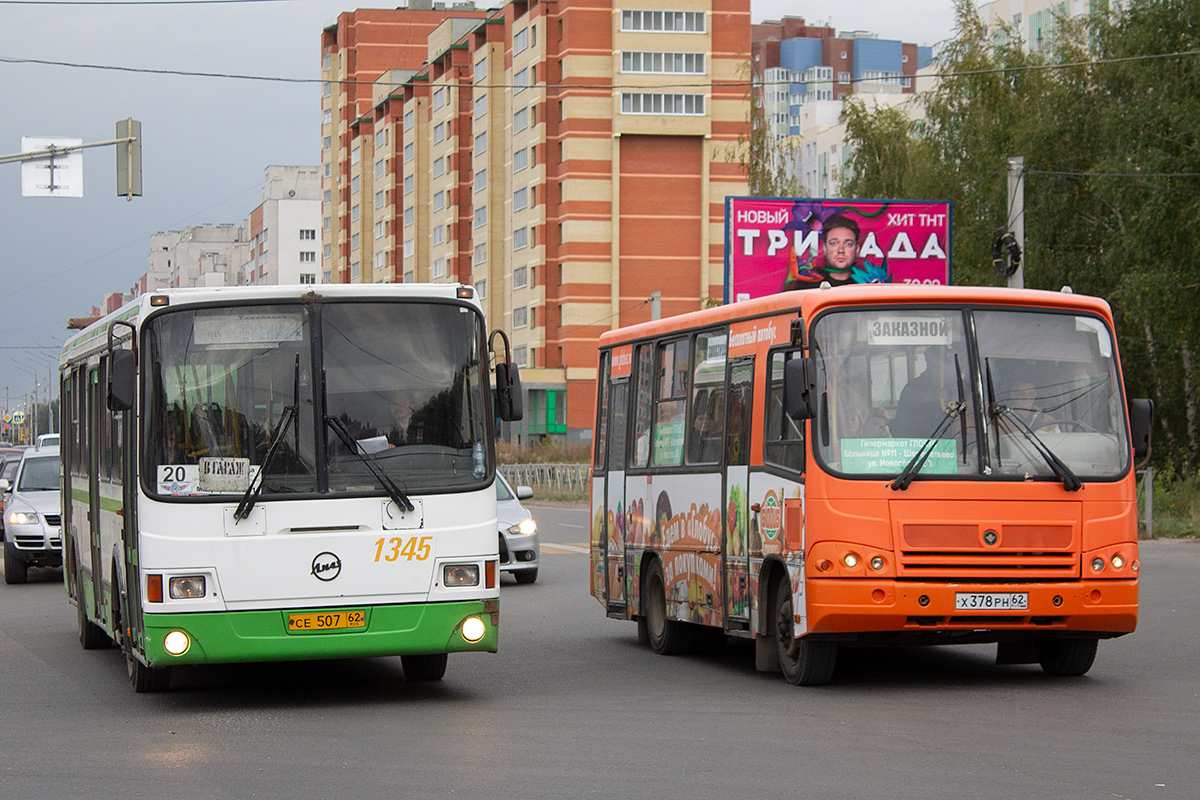 Рязанская область, ЛиАЗ-5256.26 № 1345; Рязанская область, ПАЗ-320402-05 № Х 378 РН 62