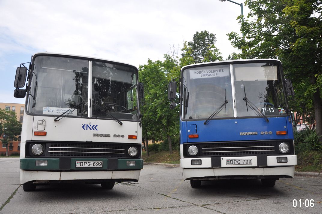 Hungary, Ikarus 260.33A # BPG-699; Hungary, Ikarus 260.50 # BPG-700; Hungary — Photo tours