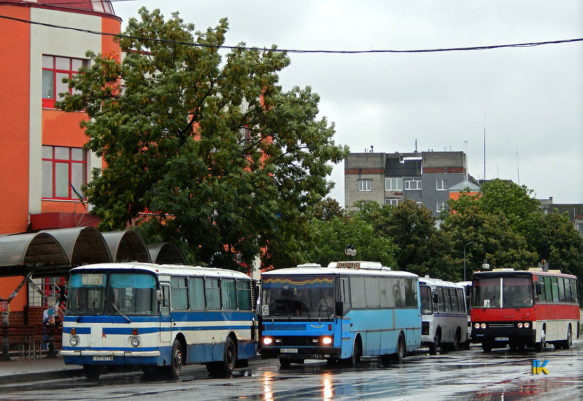 Львовская область, ЛАЗ-695Н № 037-07 ТА; Львовская область, Karosa LC736 № BC 5566 EC; Львовская область, Ikarus 250.59 № BC 8631 EP