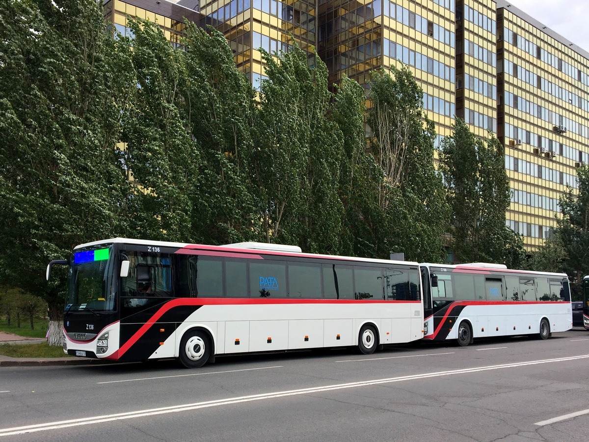 Астана, IVECO Crossway LINE 13M (СарыаркаАвтоПром) № Z136; Астана, IVECO Crossway LINE 13M (СарыаркаАвтоПром) № Z109