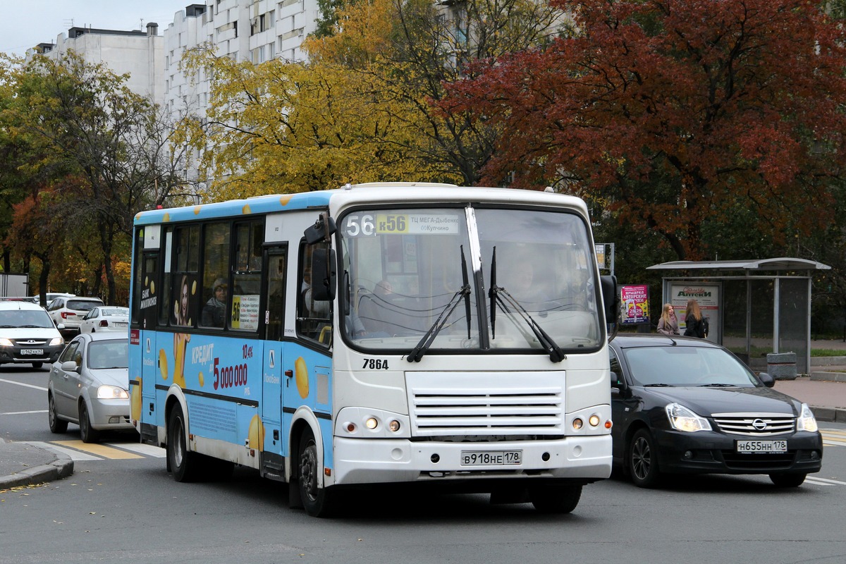 Санкт-Петербург, ПАЗ-320412-05 № 7864