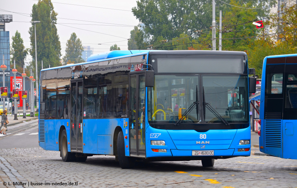 Хорватия, MAN A21 Lion's City NL313 № 80