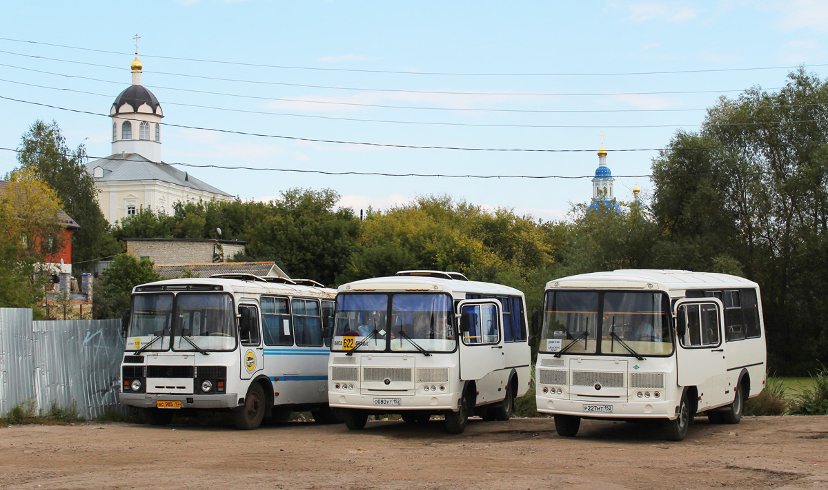 Нижегородская область, ПАЗ-3205-110 № АС 985 52; Нижегородская область, ПАЗ-32053 № О 080 УТ 152; Нижегородская область, ПАЗ-320530-22 № Р 227 МТ 152