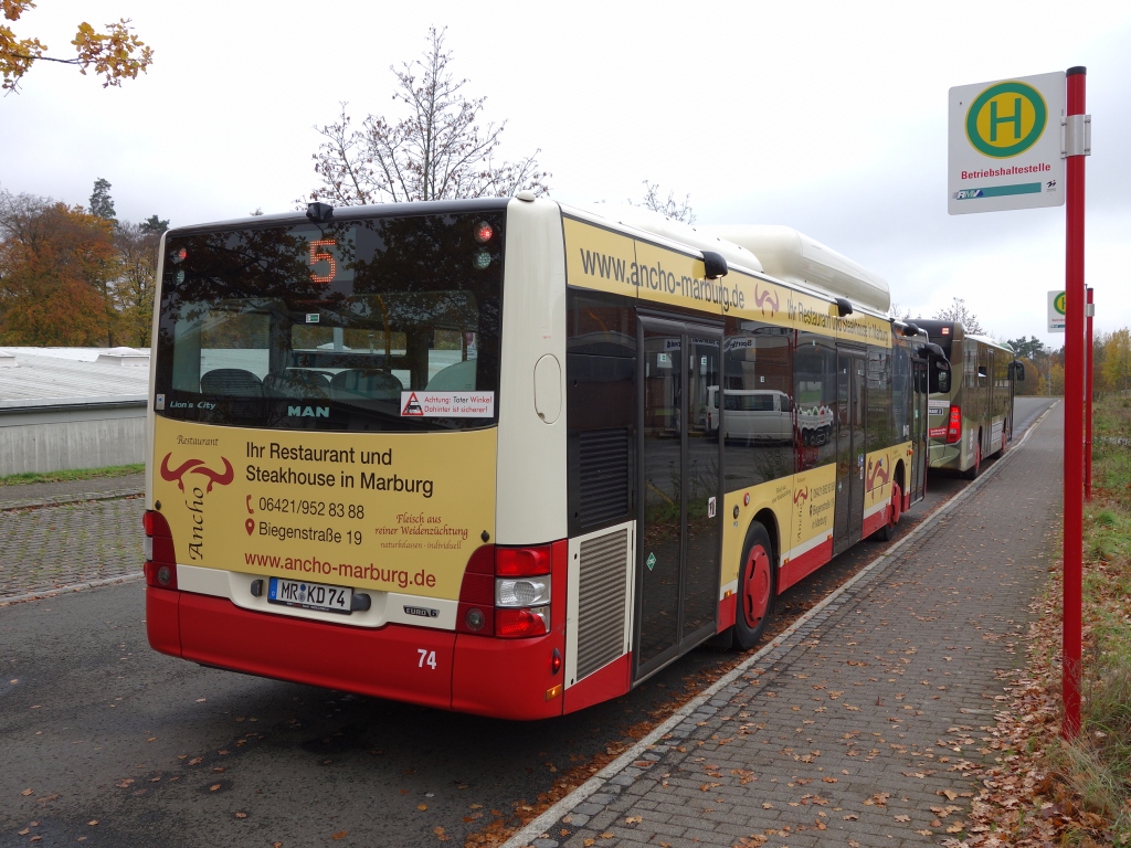 Гессен, MAN A21 Lion's City NL313 CNG № 74