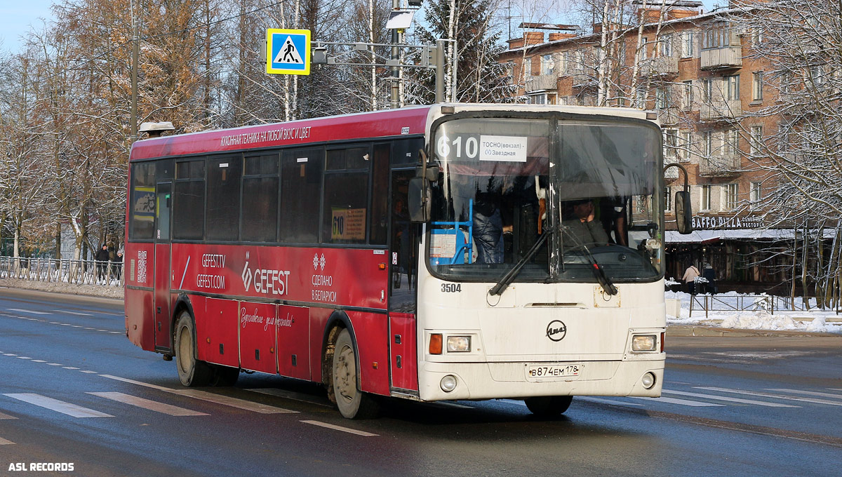 Ленинградская область, ЛиАЗ-5256.58 № 3504