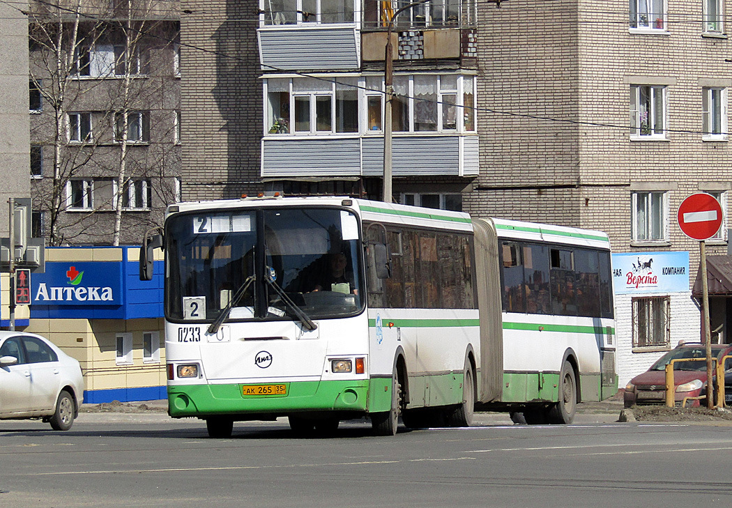 Вологодская область, ЛиАЗ-6212.00 № 0233