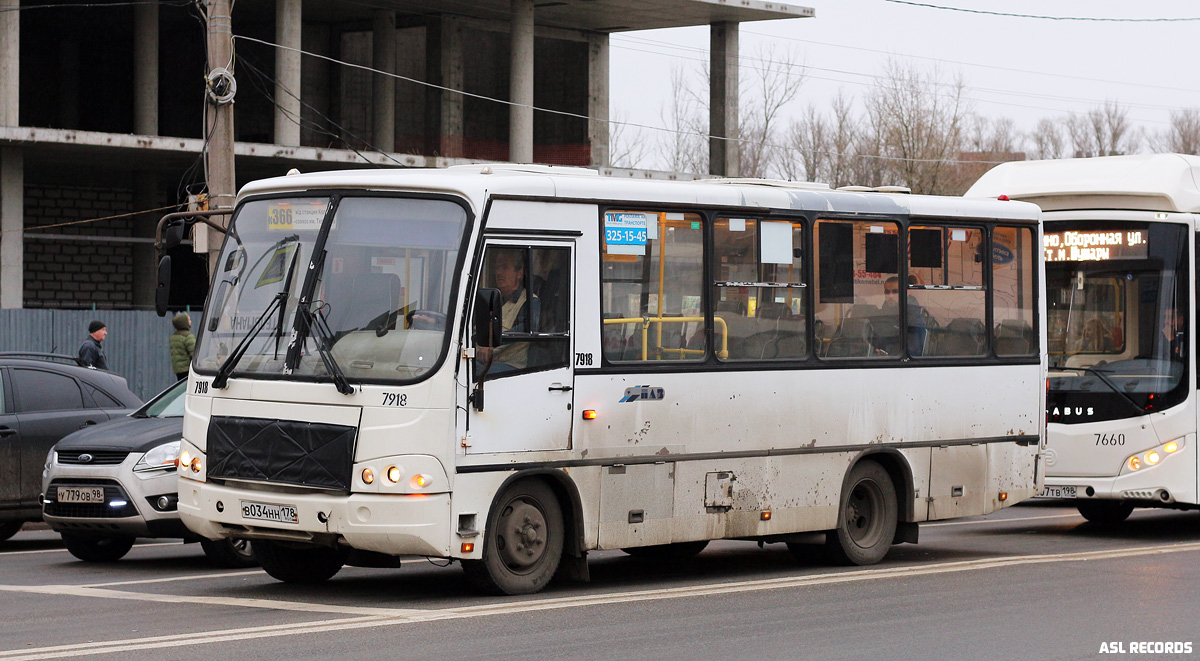 Санкт-Петербург, ПАЗ-320402-05 № 7918