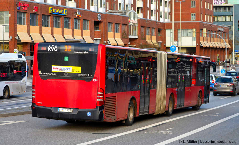 Шлезвиг-Гольштейн, Mercedes-Benz O530G Citaro facelift G № 734