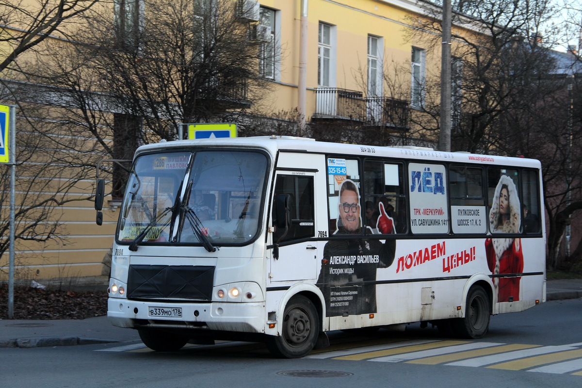 Санкт-Петербург, ПАЗ-320412-05 № 7694