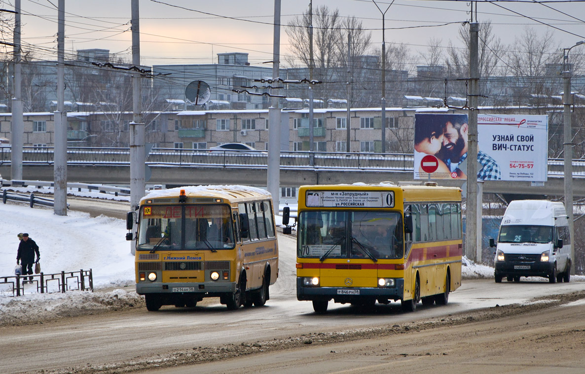 Пензенская область, ПАЗ-32053-70 № О 214 АК 58; Пензенская область, Mercedes-Benz O405 № Р 846 РН 58