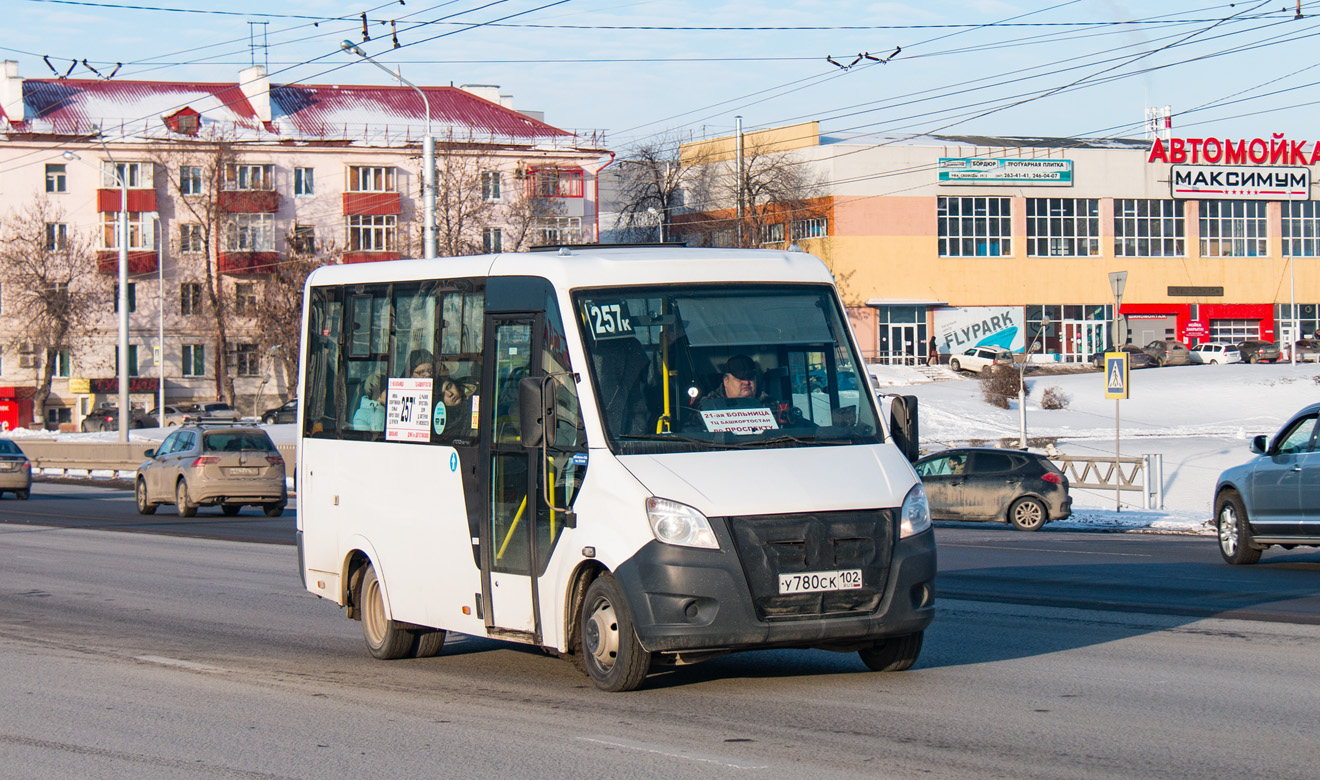 Маршрут маршрутки 257 на карте Уфы