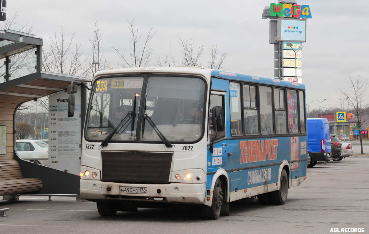 Санкт-Петербург, ПАЗ-320412-05 № 7822