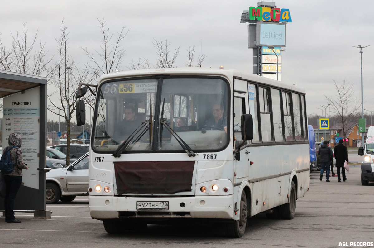 Санкт-Петербург, ПАЗ-320412-05 № 7867