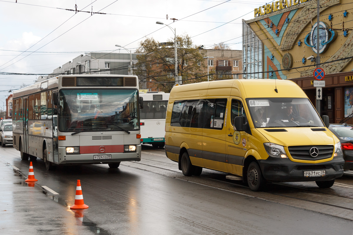 Калининградская область, Mercedes-Benz O407 № Р 724 ТО 39; Калининградская область, Луидор-223610 (MB Sprinter) № 094