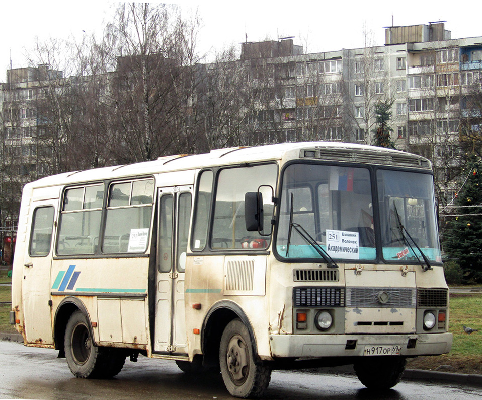 Тверская область, ПАЗ-32053 № Н 917 ОР 69