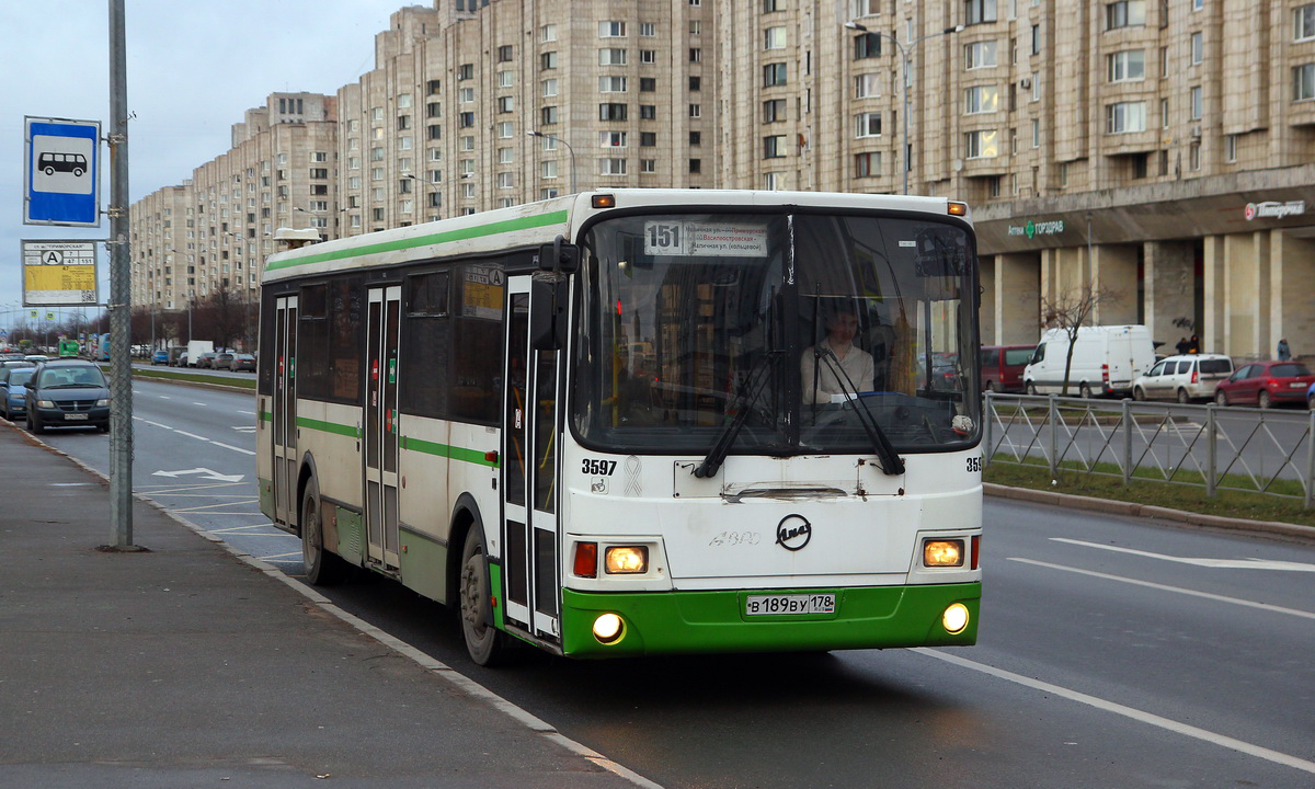 Санкт-Петербург, ЛиАЗ-5293.53 № 3597