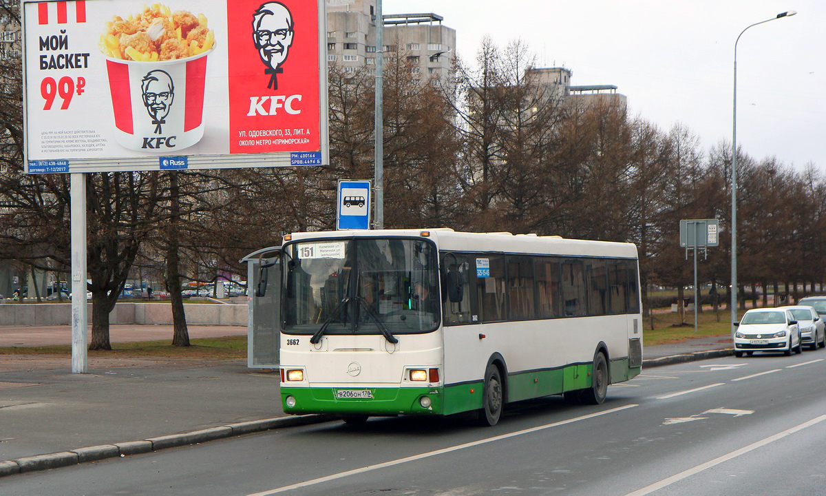 Санкт-Петербург, ЛиАЗ-5293.60 № 3662