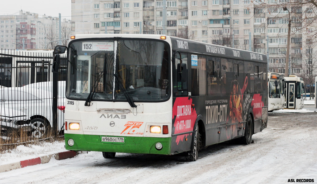 Санкт-Петербург, ЛиАЗ-5293.60 № 3705