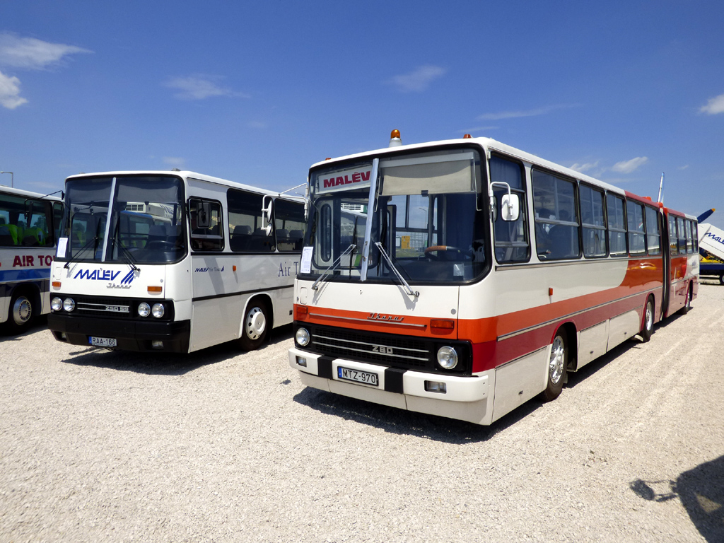 Hungary, Ikarus 250.59 # RAA-166; Hungary, Ikarus 280.49 # MTZ-970; Hungary — I. Ikarus Találkozó, Aeropark (2019)