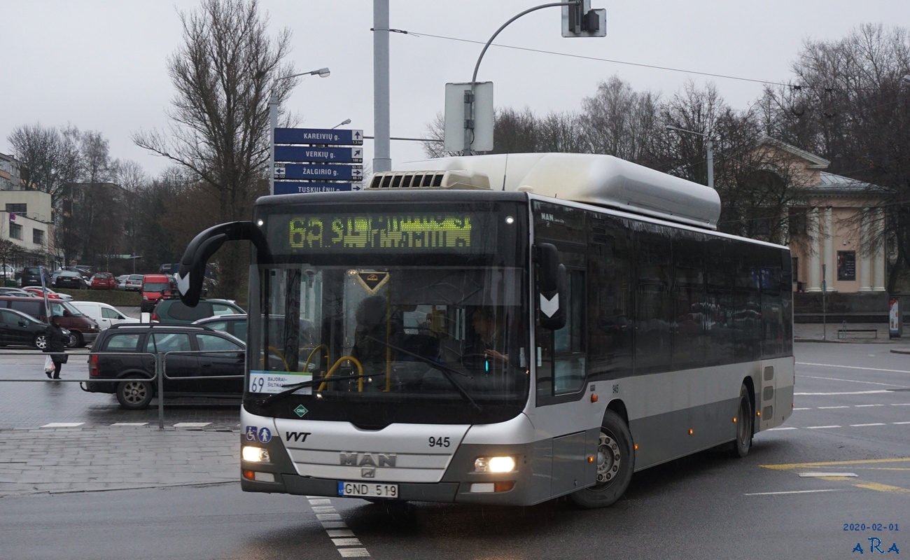 Литва, MAN A21 Lion's City NL273 CNG № 945