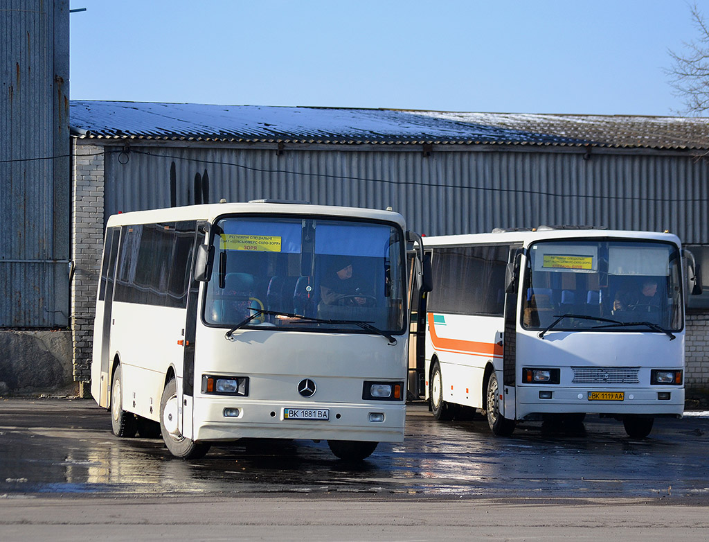 Ровненская область, ЛАЗ-4207FT "Лайнер-10" № BK 1881 BA; Ровненская область, ЛАЗ А141JT "Лайнер-9" № BK 1119 AA