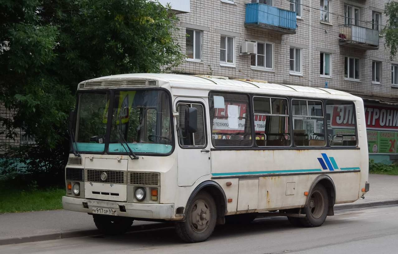 Тверская область, ПАЗ-32053 № Н 917 ОР 69