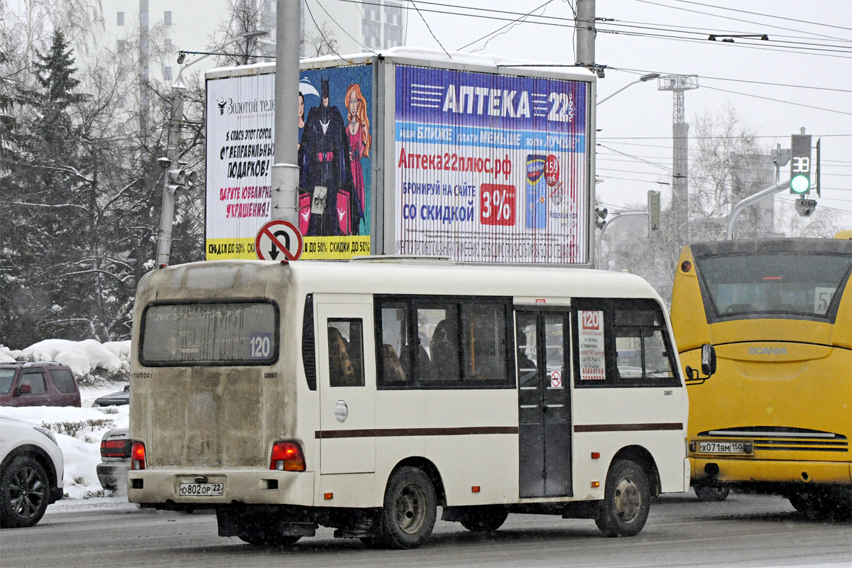 Алтайский край, Hyundai County SWB (РЗГА) № О 802 ОР 22