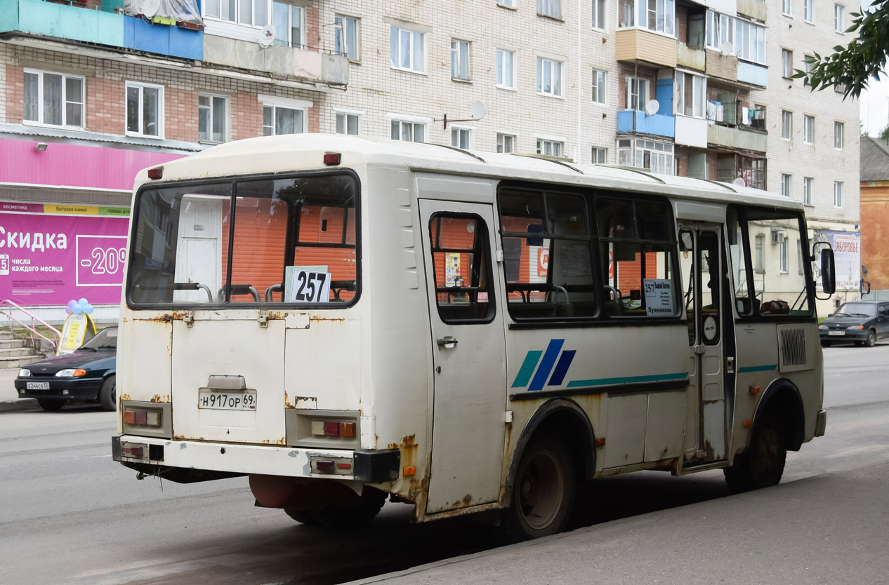 Тверская область, ПАЗ-32053 № Н 917 ОР 69