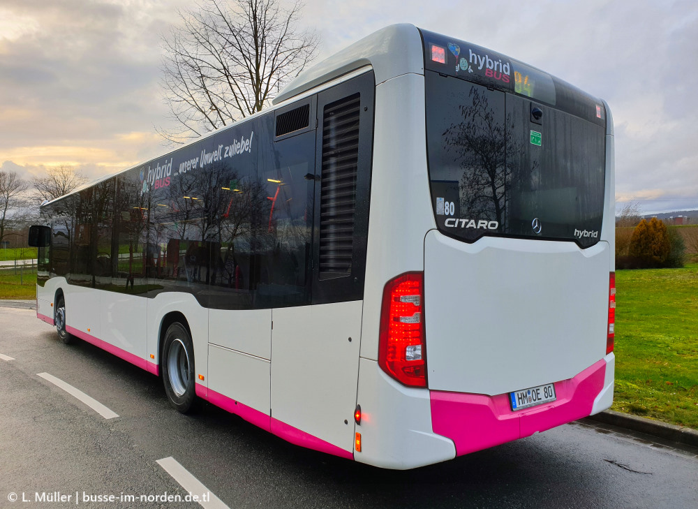 Нижняя Саксония, Mercedes-Benz Citaro C2 hybrid № 80