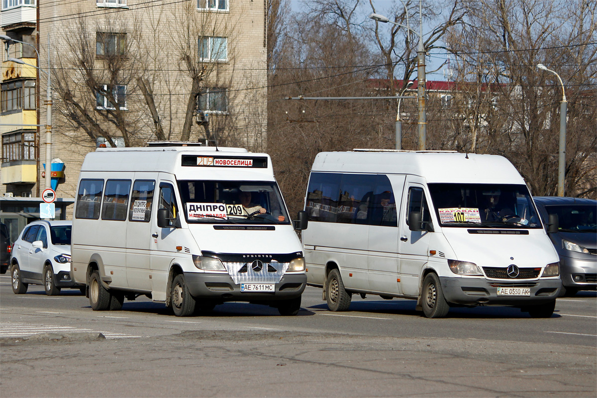 Dnepropetrovsk region, Joost # AE 7611 MC; Dnepropetrovsk region, Mercedes-Benz Sprinter W903 313CDI # AE 0550 AK