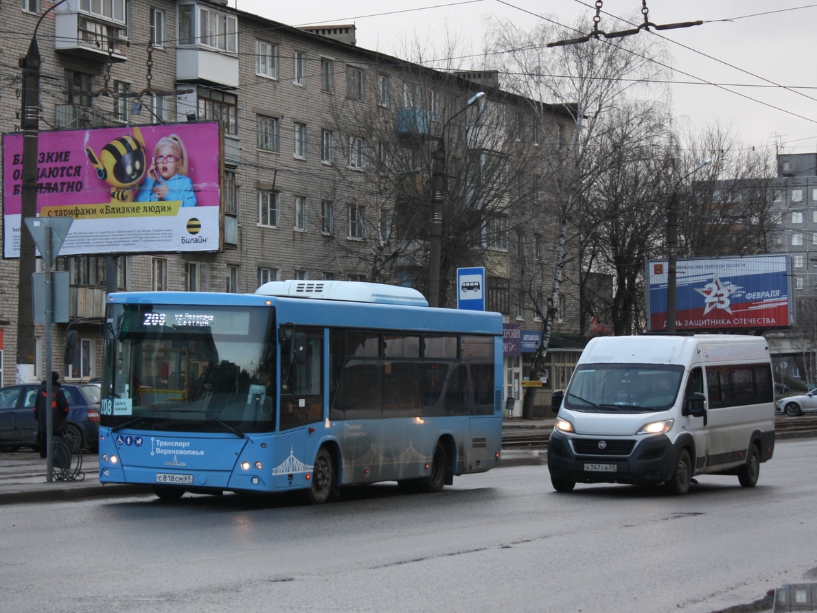 Тверская область, МАЗ-206.086 № С 818 СМ 69; Тверская область, Нижегородец-FST613 (FIAT Ducato) № Х 347 СВ 69