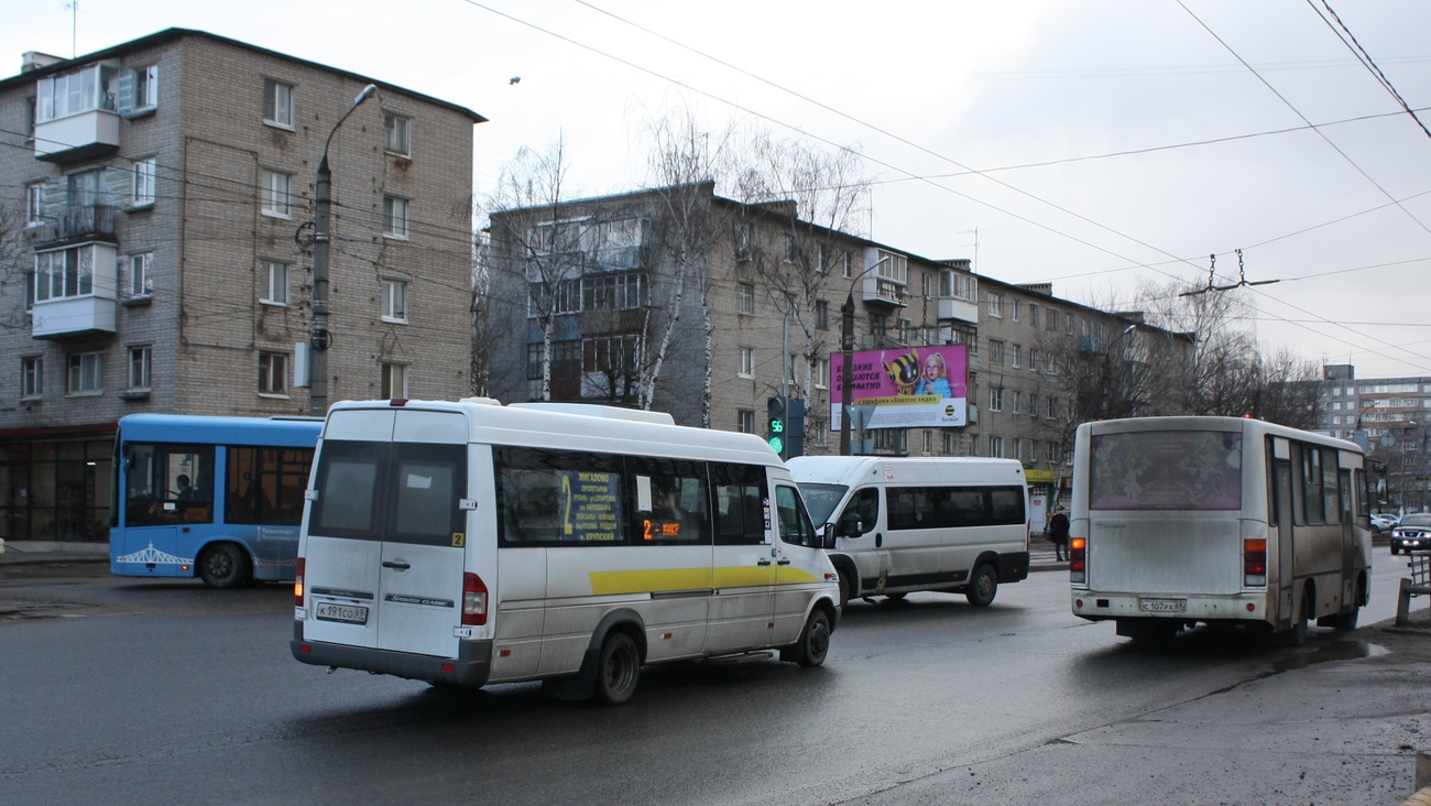 Тверская область, Луидор-2232DP (MB Sprinter Classic) № К 191 СО 69; Тверская область, ПАЗ-320402-05 № С 107 РХ 69