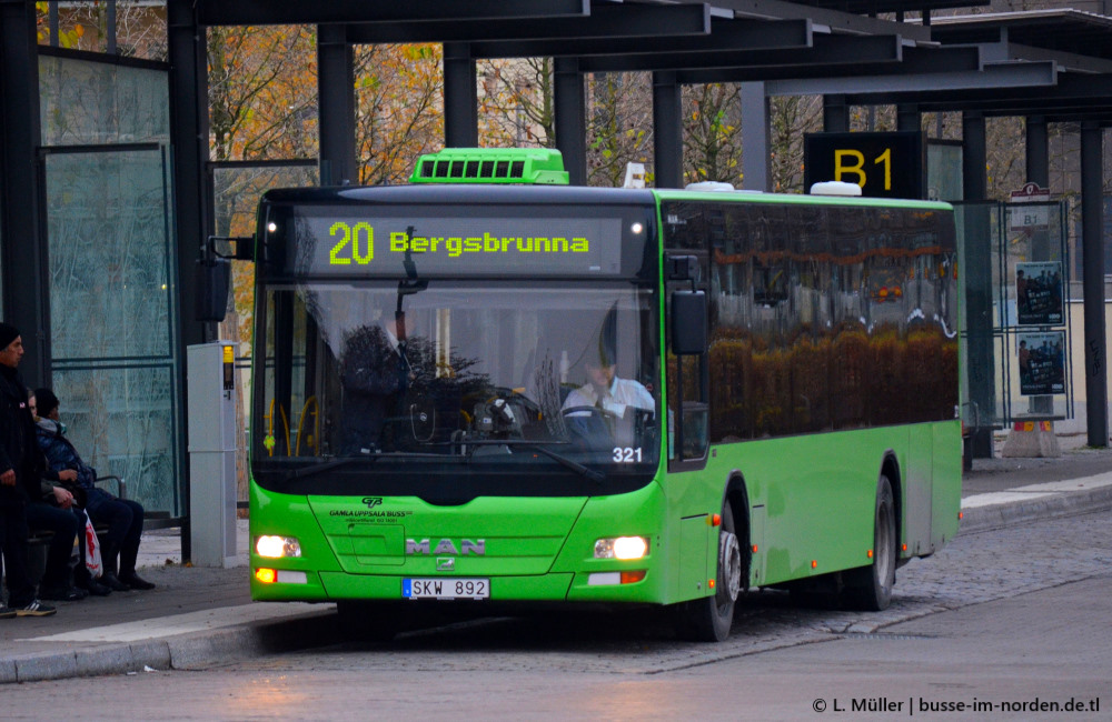 Швеция, MAN A21 Lion's City NL323 № 321