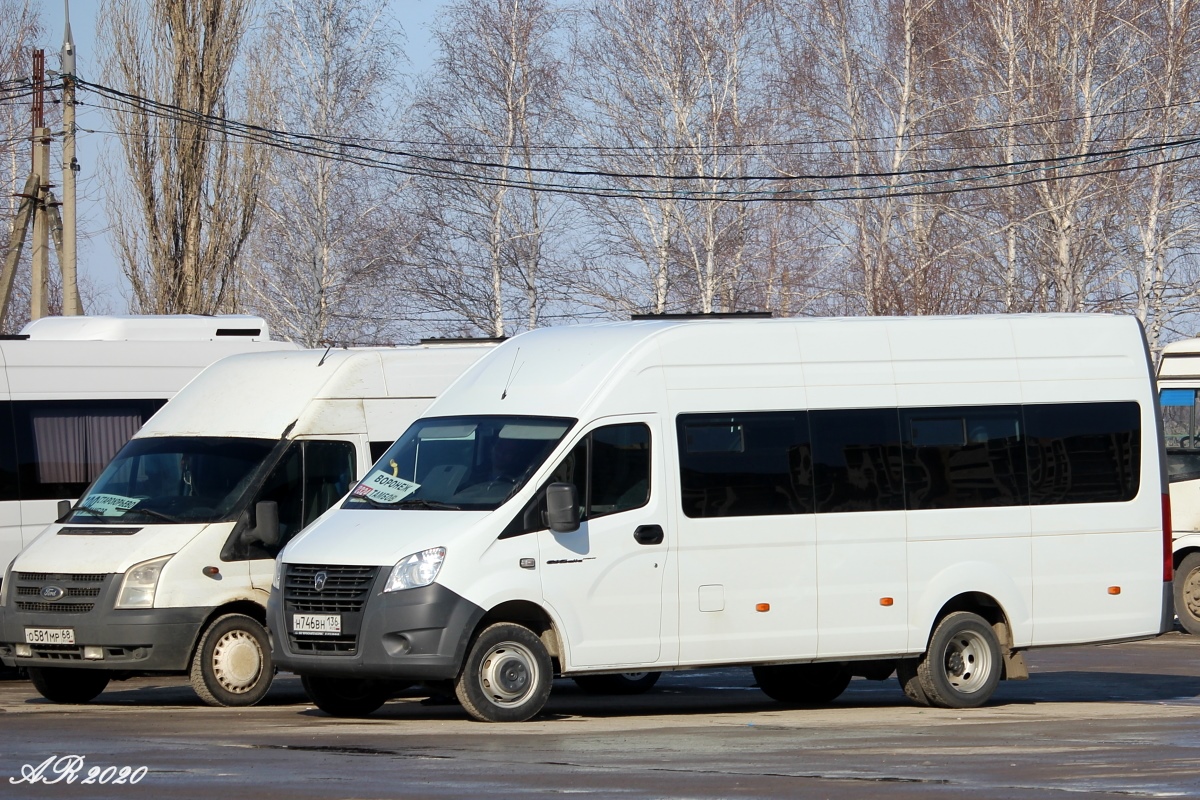 Тамбовская область, Нижегородец-222700  (Ford Transit) № О 581 МР 68; Воронежская область, ГАЗ-A65R52 Next № Н 746 ВН 136